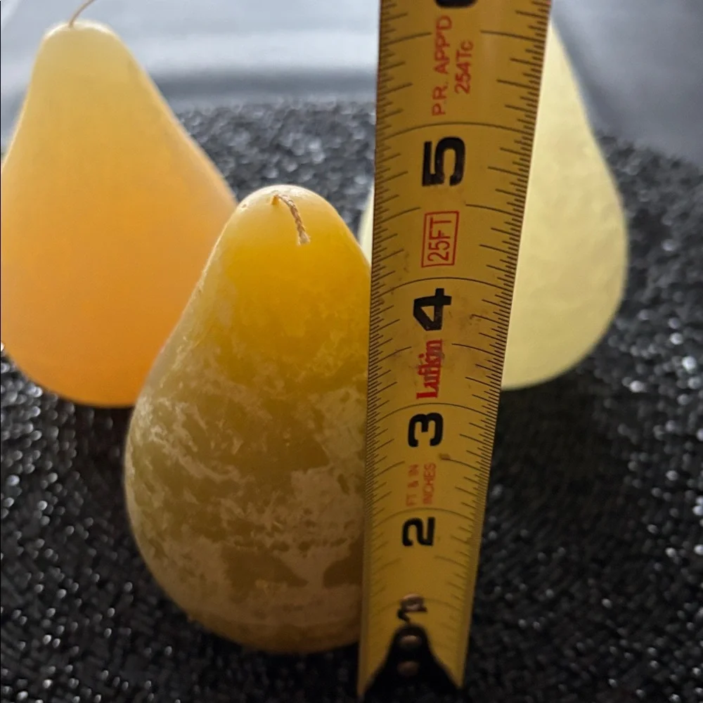 Set of Three Pear-Shaped Candles